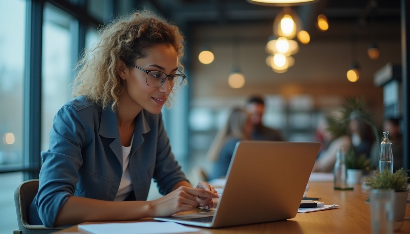 A girl working on affinity CRM